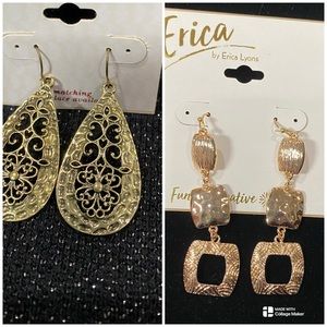 New Bundle of Two Pair Drop Fashion Earrings